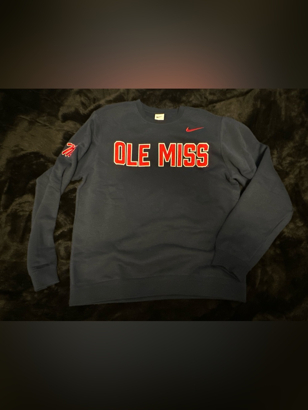 NEW Nike OLE MISS Fleece Club Crew Sweatshirt Men's MEDIUM